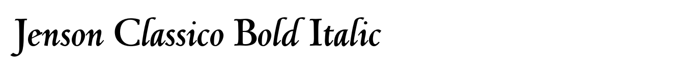 Jenson Classico Bold Italic